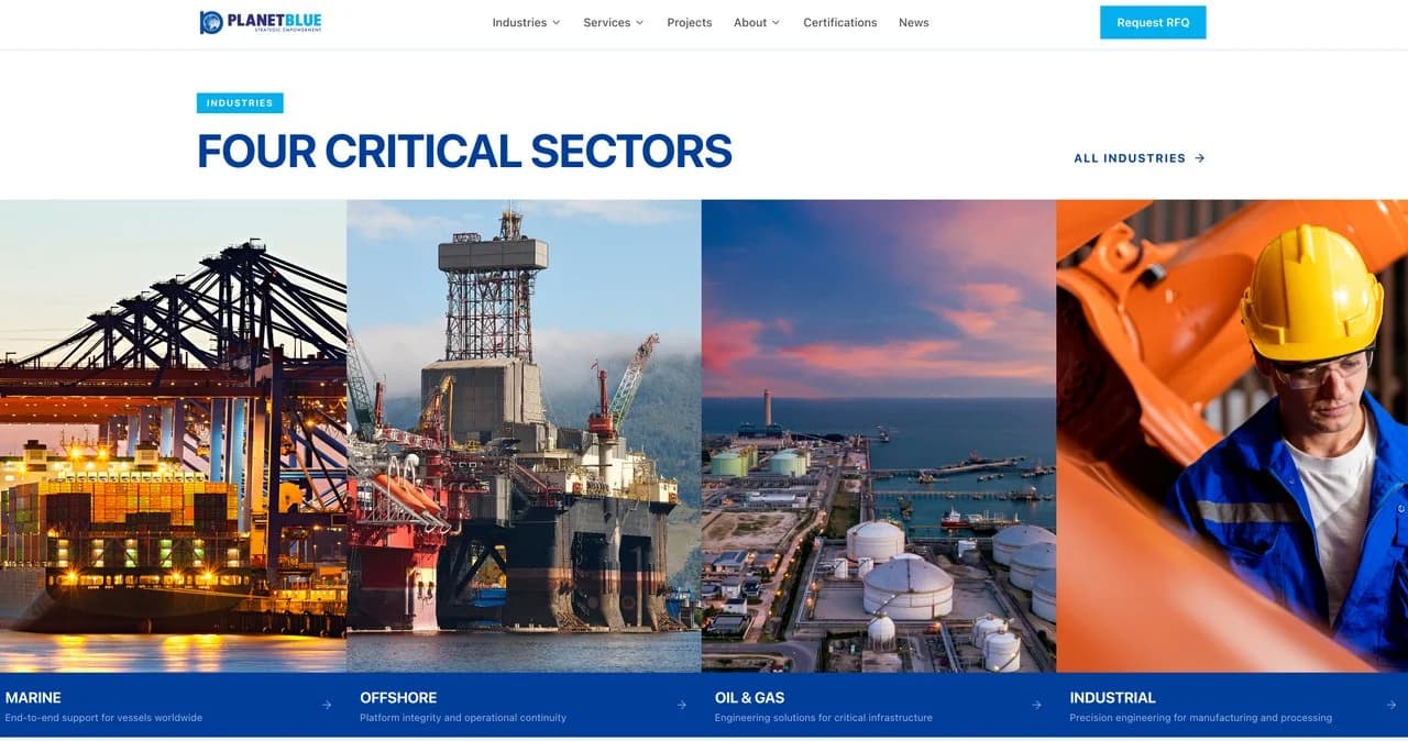 Planet Blue Marine website